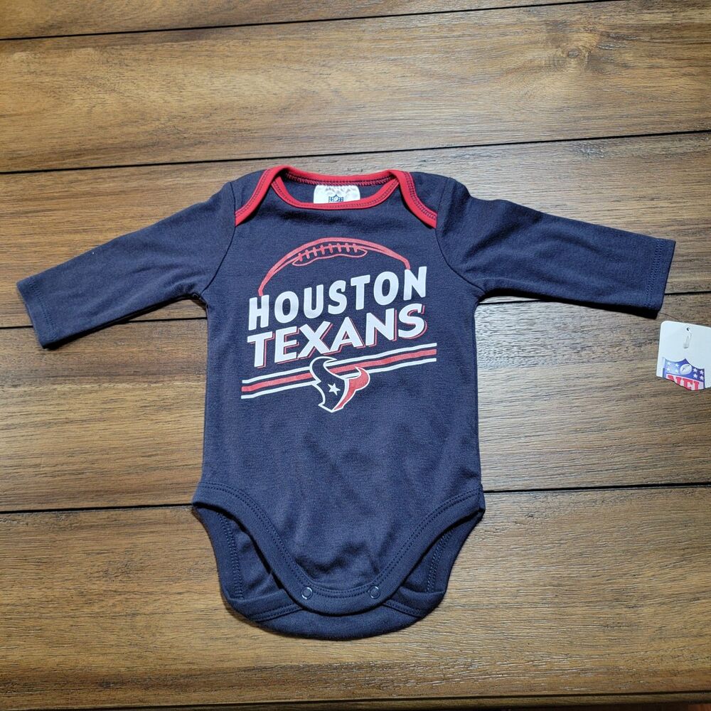 NFL Team Apparel Houston Texans LS Infant Body Suit - Size 0-3 Months NWT